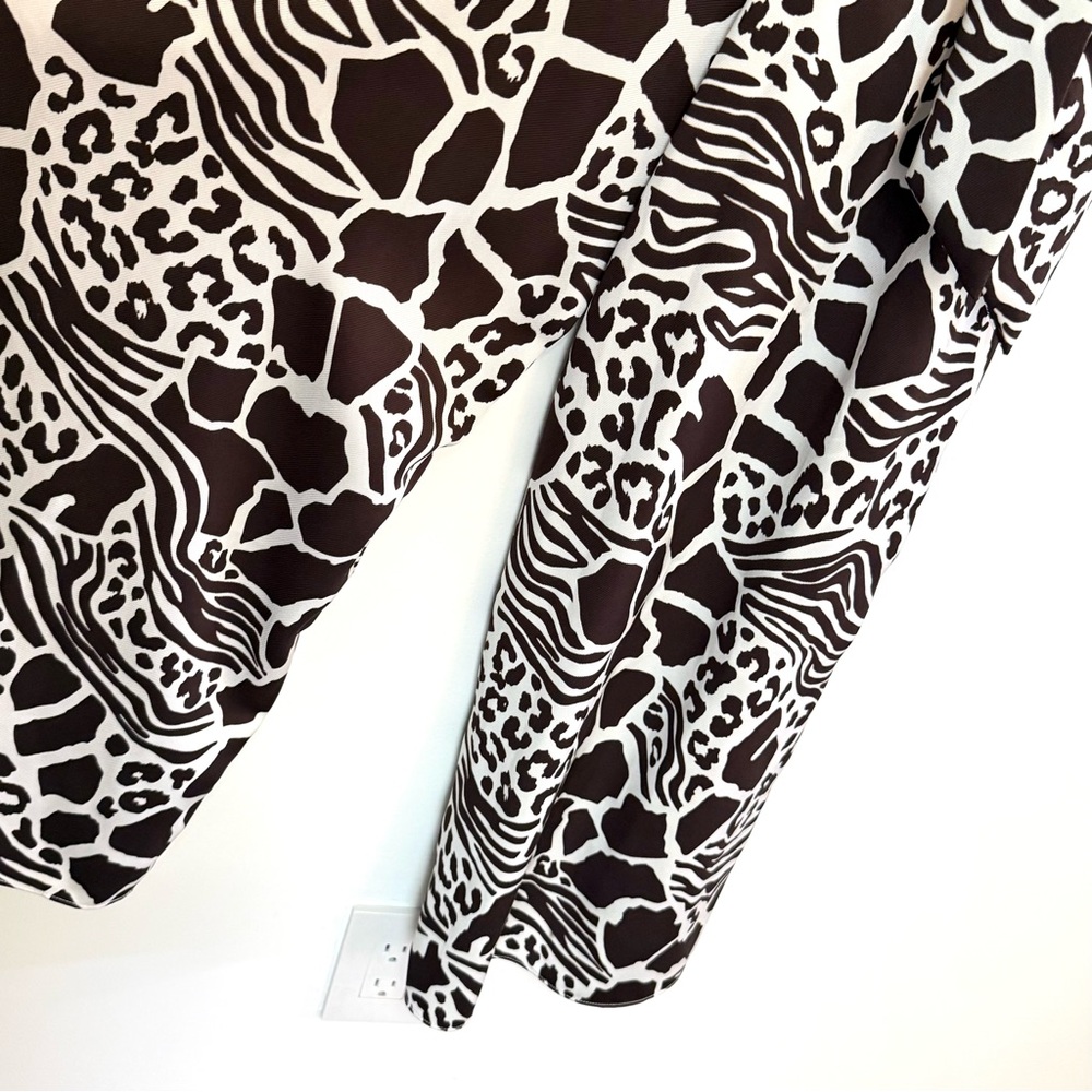 Adam Lippes Collective Animal Print Wide Leg Jumpsuit Brown Women’s Size 4 - Picture 8 of 8